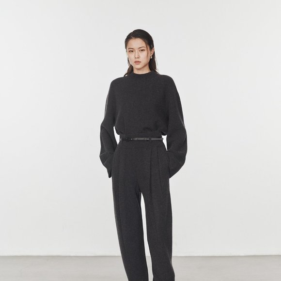 CHICJOC Women 100% Cashmere Knit Loose-Fit Sweater in dark grey size 36 - Picture 14 of 15